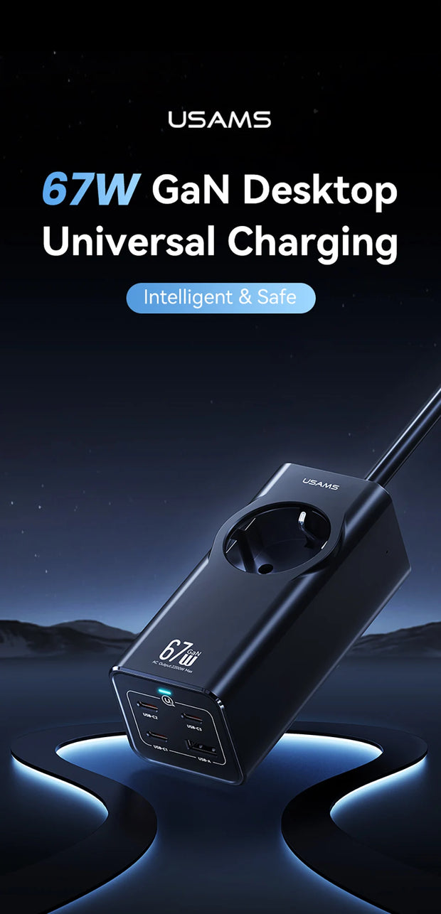 USAMS 67W GaN Charger