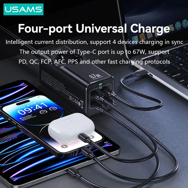 USAMS 67W GaN Charger